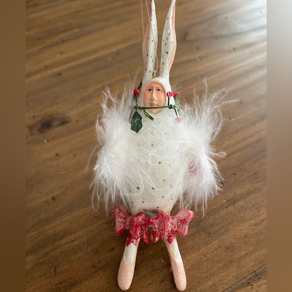 Department 56 Patience Brewster Christmas Krinkles Ballet Bunny Ornament